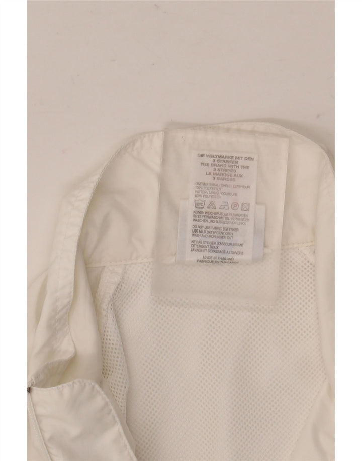 Adidas Mens Tracksuit Top Jacket Small White Polyester