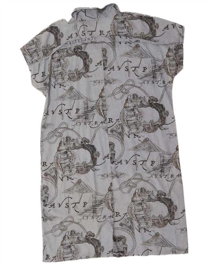 Romy Womens Graphic Shift Dress IT 54 3XL Blue
