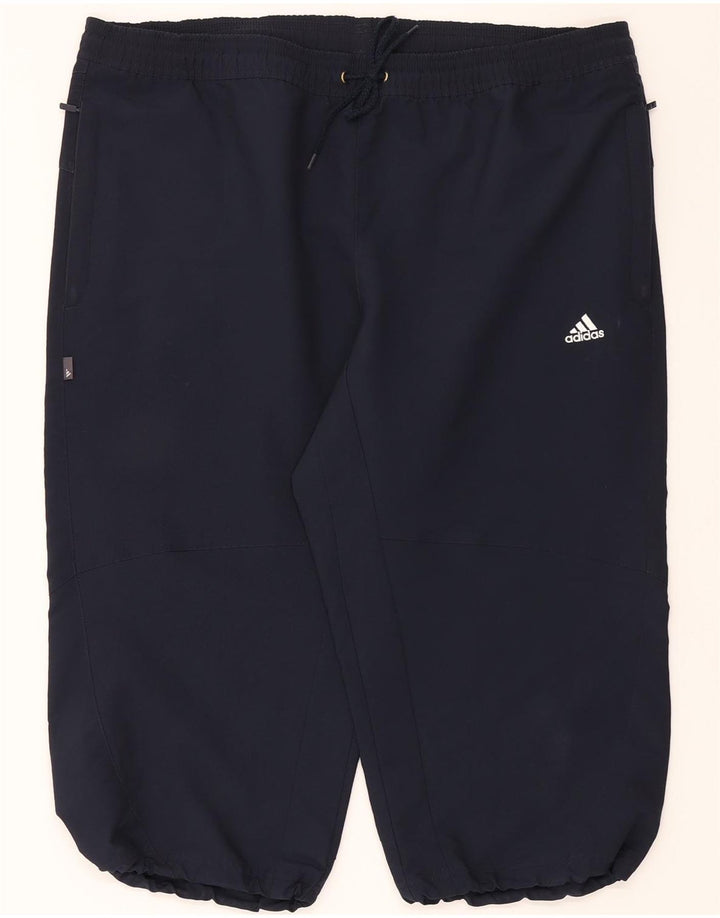 ADIDAS Mens Bermuda Sport Shorts Large Navy Blue Polyester Vintage Adidas and Second-Hand Adidas from Messina Hembry 