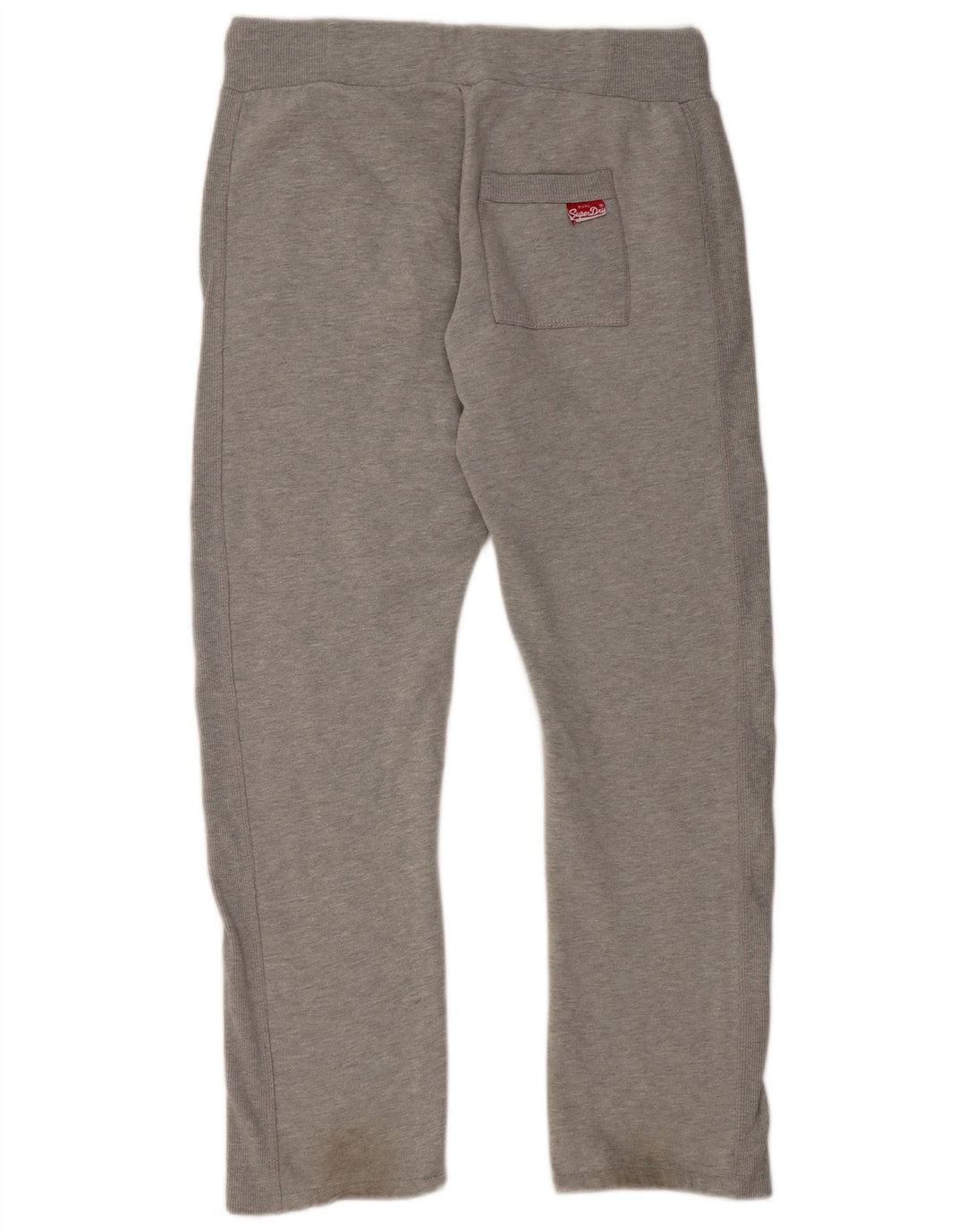 SUPERDRY Mens Graphic Tracksuit Trousers Medium Grey Cotton