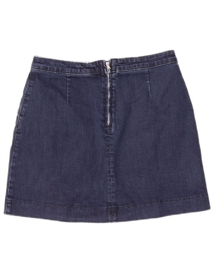 Oasis Womens Denim Skirt UK 12 Medium W28  Navy Blue Cotton