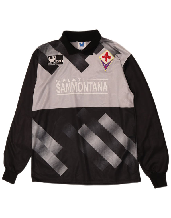 Uhlsport Mens ACF Fiorentina Graphic Jersey Top XL Black Colourblock Sports
