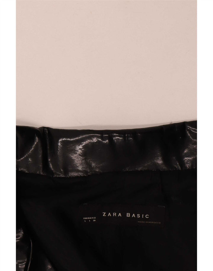 Zara Womens 3 Button Blazer Jacket UK 16 Large Black