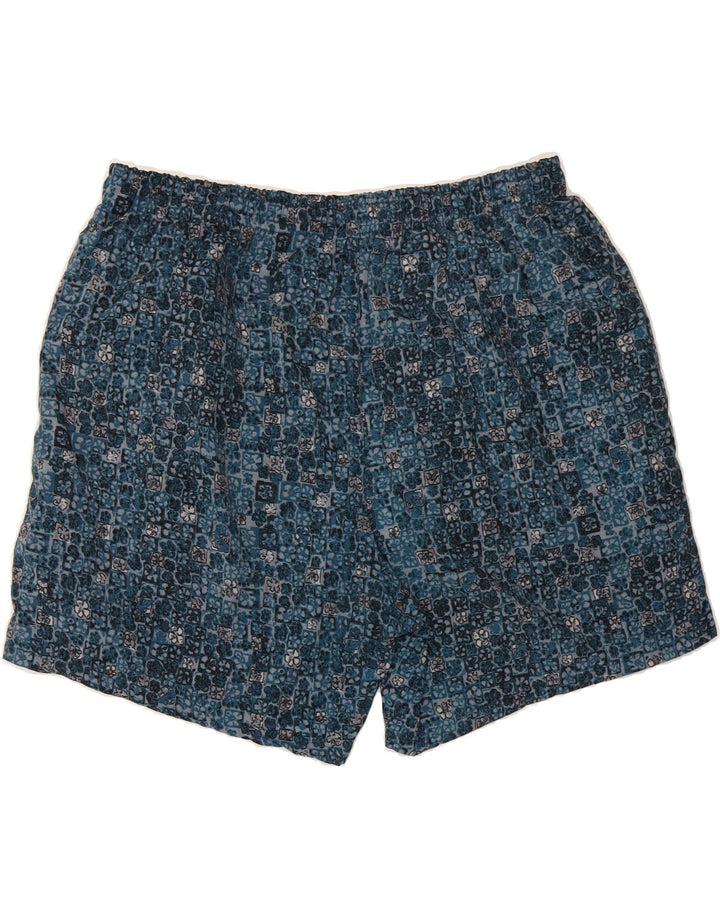 ARENA Mens Swimming Shorts 2XL Navy Blue Floral Polyamide Vintage Arena and Second-Hand Arena from Messina Hembry 