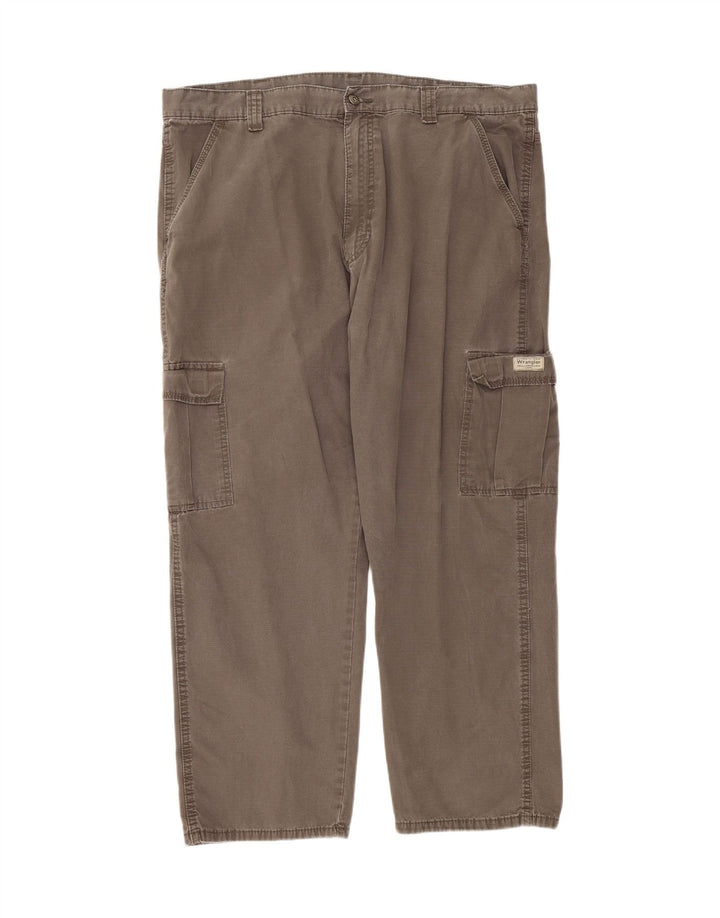 WRANGLER Mens Straight Cargo Trousers W40 L30 Grey Cotton Vintage Wrangler and Second-Hand Wrangler from Messina Hembry 