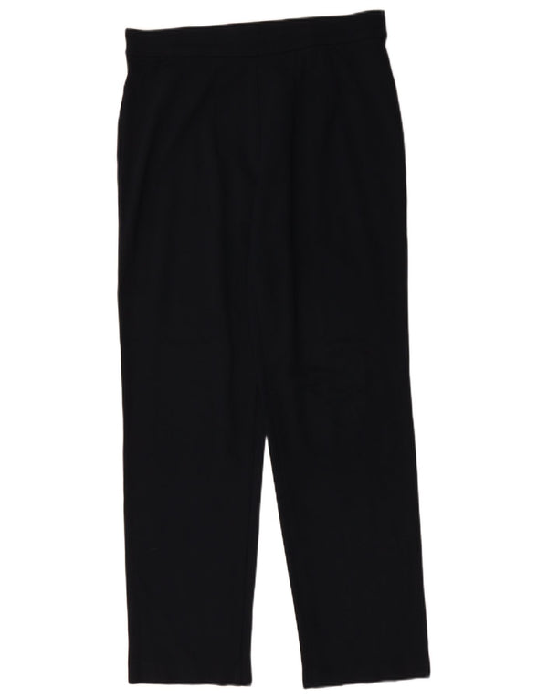 Marks & Spencer Womens Casual Trousers UK 14 Large W34 L31 Navy Blue