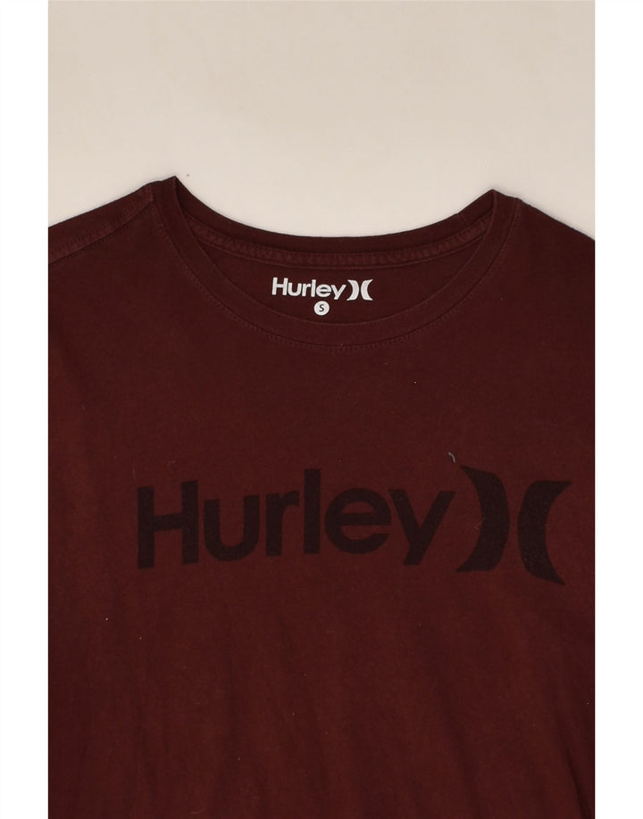 HURLEY Mens Graphic T-Shirt Top Small Maroon Cotton | Vintage Hurley | Thrift | Second-Hand Hurley | Used Clothing | Messina Hembry 