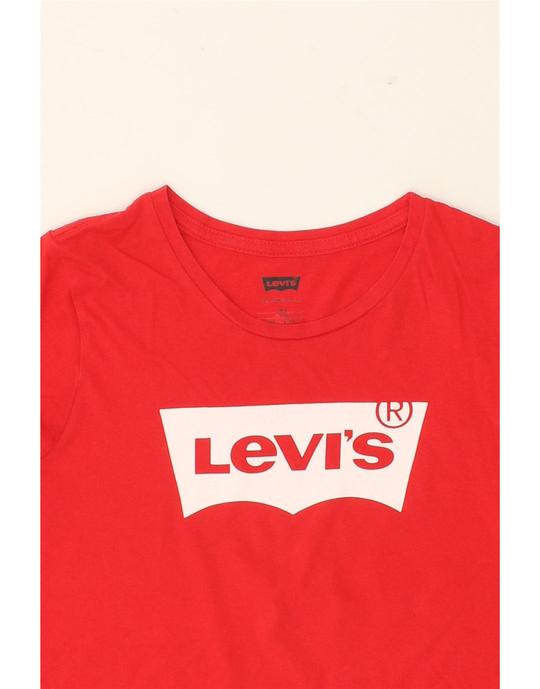 LEVI'S Girls Graphic T-Shirt Top 15-16 Years Red Vintage Levi's and Second-Hand Levi's from Messina Hembry 