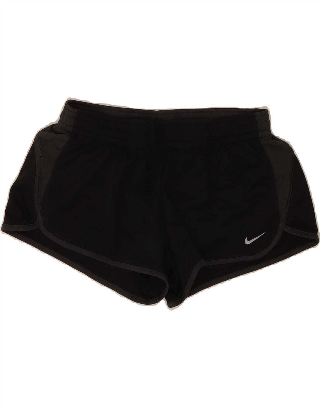 NIKE Womens Dri Fit Sport Shorts UK 14 Medium Black Colourblock Polyester Vintage Nike and Second-Hand Nike from Messina Hembry 