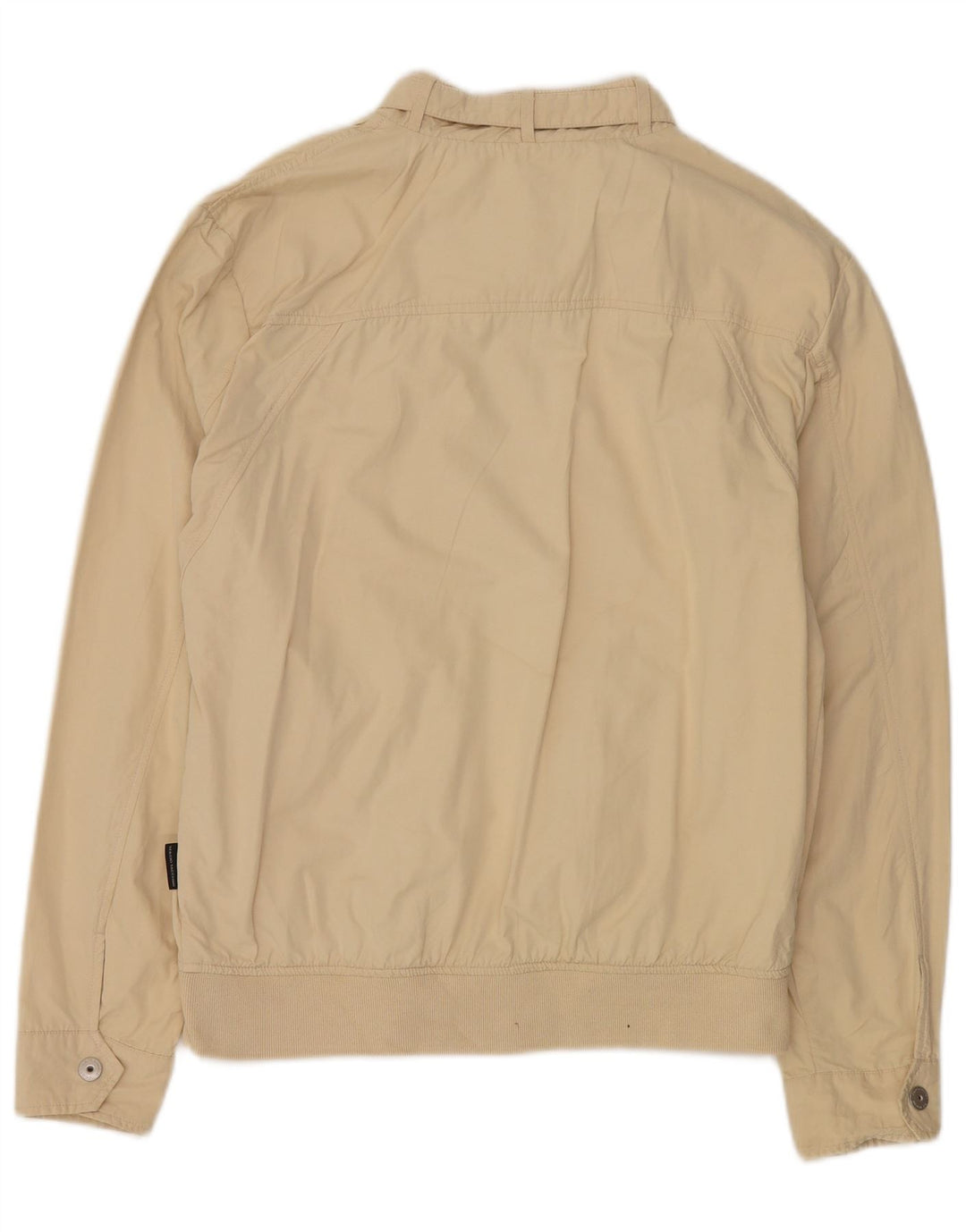 Sergio Tacchini Mens Bomber Jacket UK 40 Large Beige Cotton
