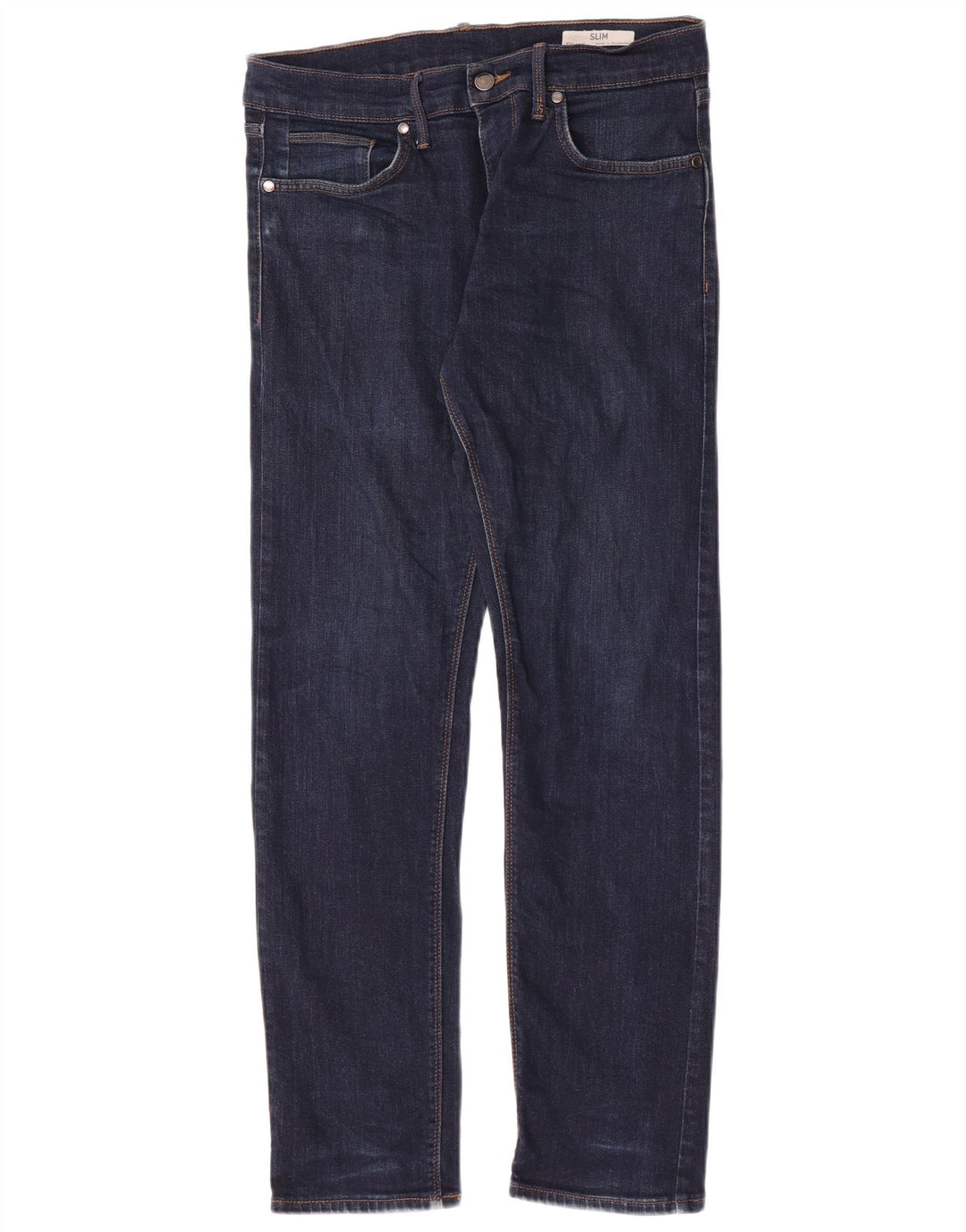 Marks & Spencer Mens Slim Jeans W32 L31 Navy Blue Cotton