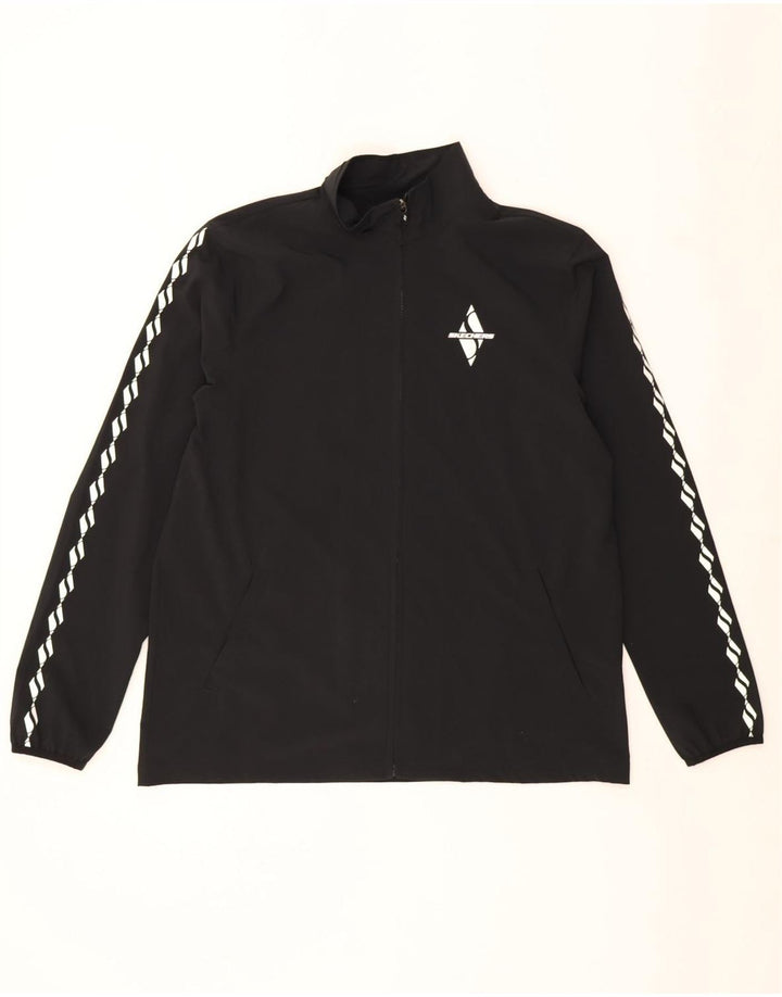 Skechers Mens Graphic Tracksuit Top Jacket Large Black Polyester