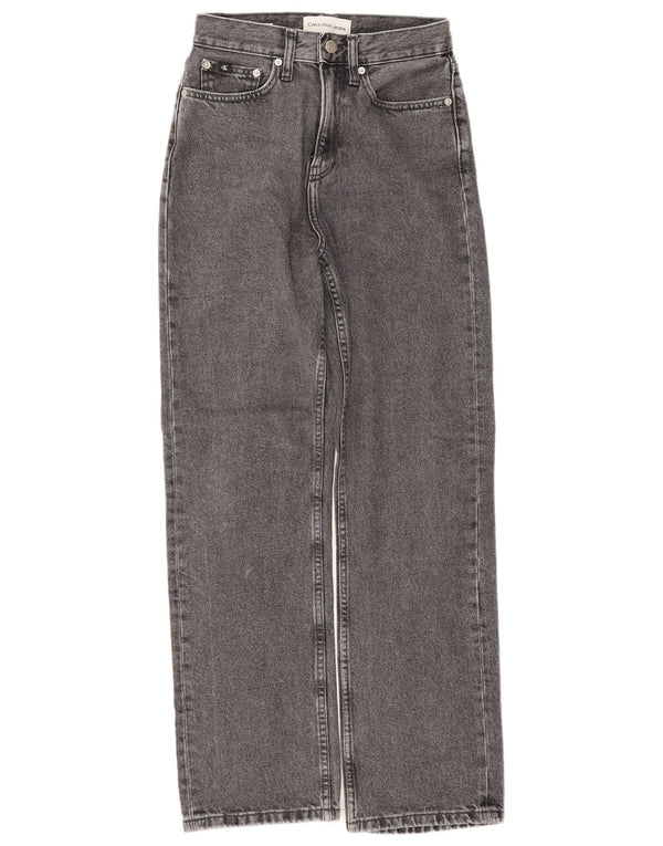 Calvin Klein Womens Wide Leg Jeans W26 L28 Grey