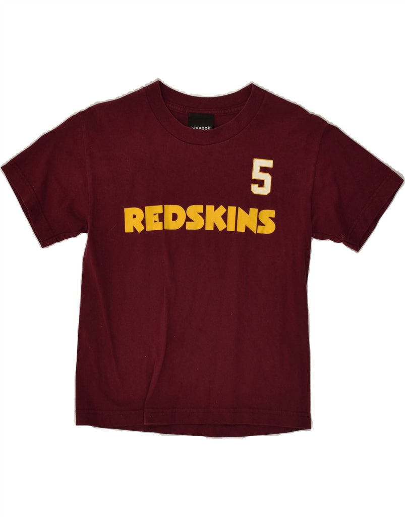 REEBOK Boys Redskins Graphic T-Shirt Top 6-7 Years Small Maroon Cotton | Vintage Reebok | Thrift | Second-Hand Reebok | Used Clothing | Messina Hembry 