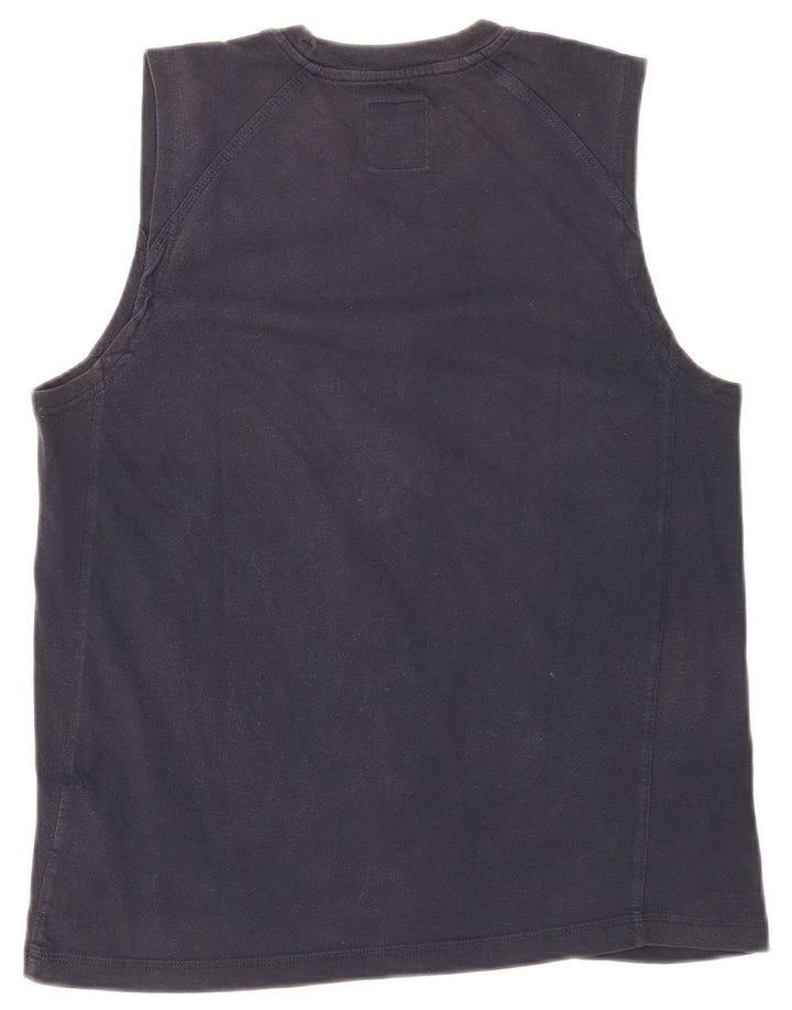 Champion Mens Vest Top Medium Navy Blue Cotton