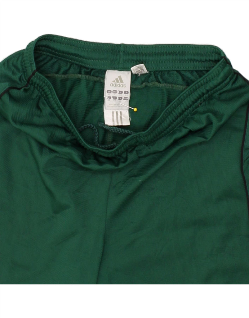 ADIDAS Boys Graphic Sport Shorts 13-14 Years Green Colourblock Polyester | Vintage Adidas | Thrift | Second-Hand Adidas | Used Clothing | Messina Hembry 