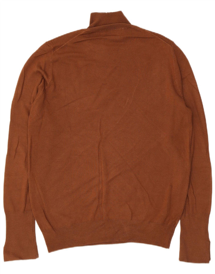 Zara Womens Turtle Neck Jumper Sweater UK 14 Large Brown