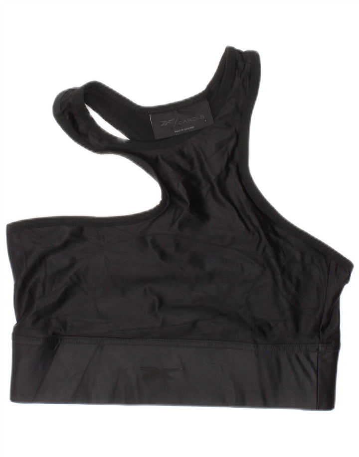 Reebok Womens Sport Bra Top Small Black Polyamide Sports