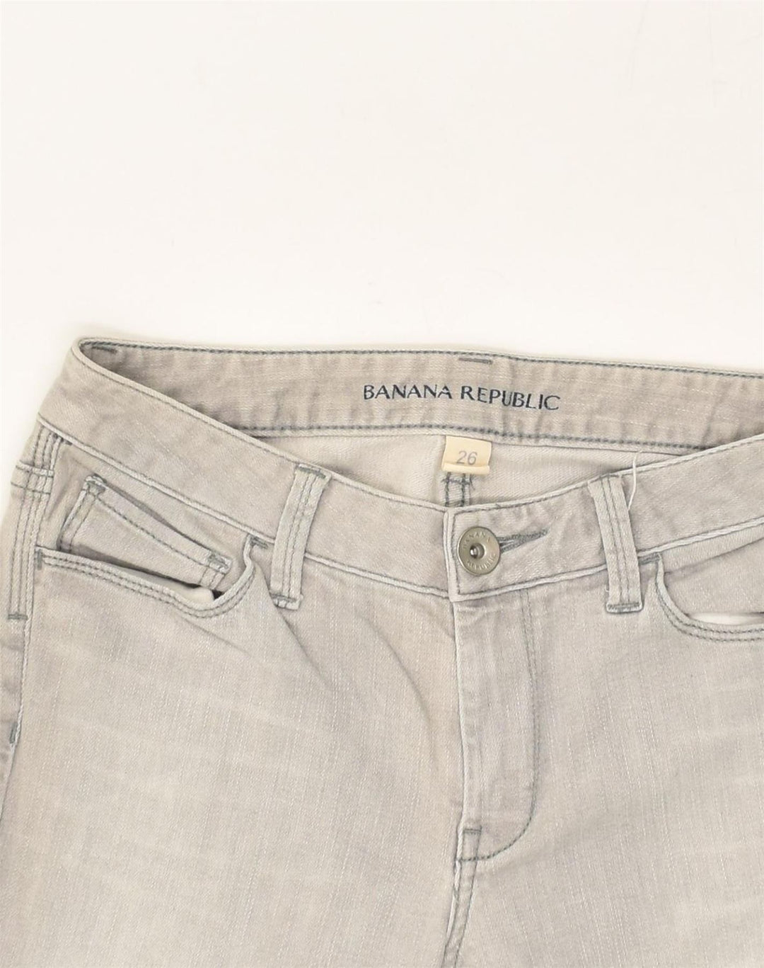 BANANA REPUBLIC Womens Skinny Jeans W26 L32 Grey Cotton | Vintage Banana Republic | Thrift | Second-Hand Banana Republic | Used Clothing | Messina Hembry 