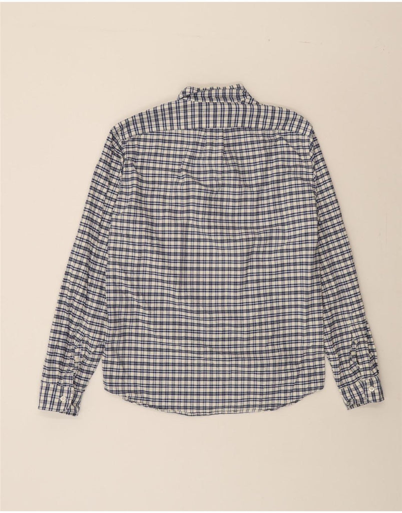 J. CREW Mens Slim Shirt Medium Blue Check Cotton Vintage J. Crew and Second-Hand J. Crew from Messina Hembry 