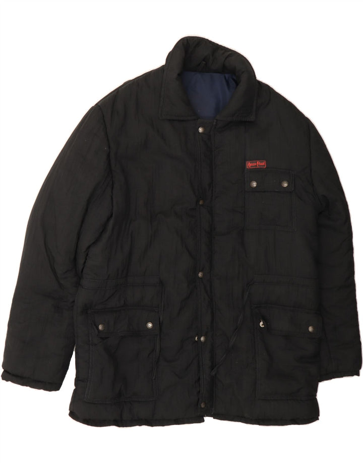 JEAN PAUL Mens Padded Jacket UK 42 XL Black Vintage Jean Paul and Second-Hand Jean Paul from Messina Hembry 