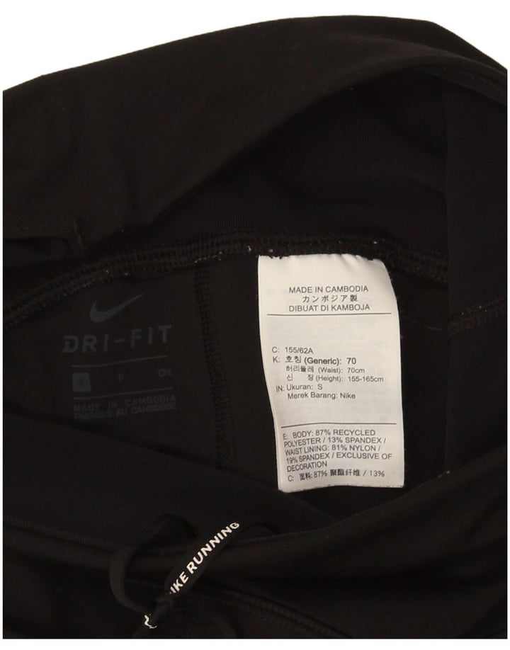 Nike Womens Dri Fit Leggings UK 8 Small Black Polyester
