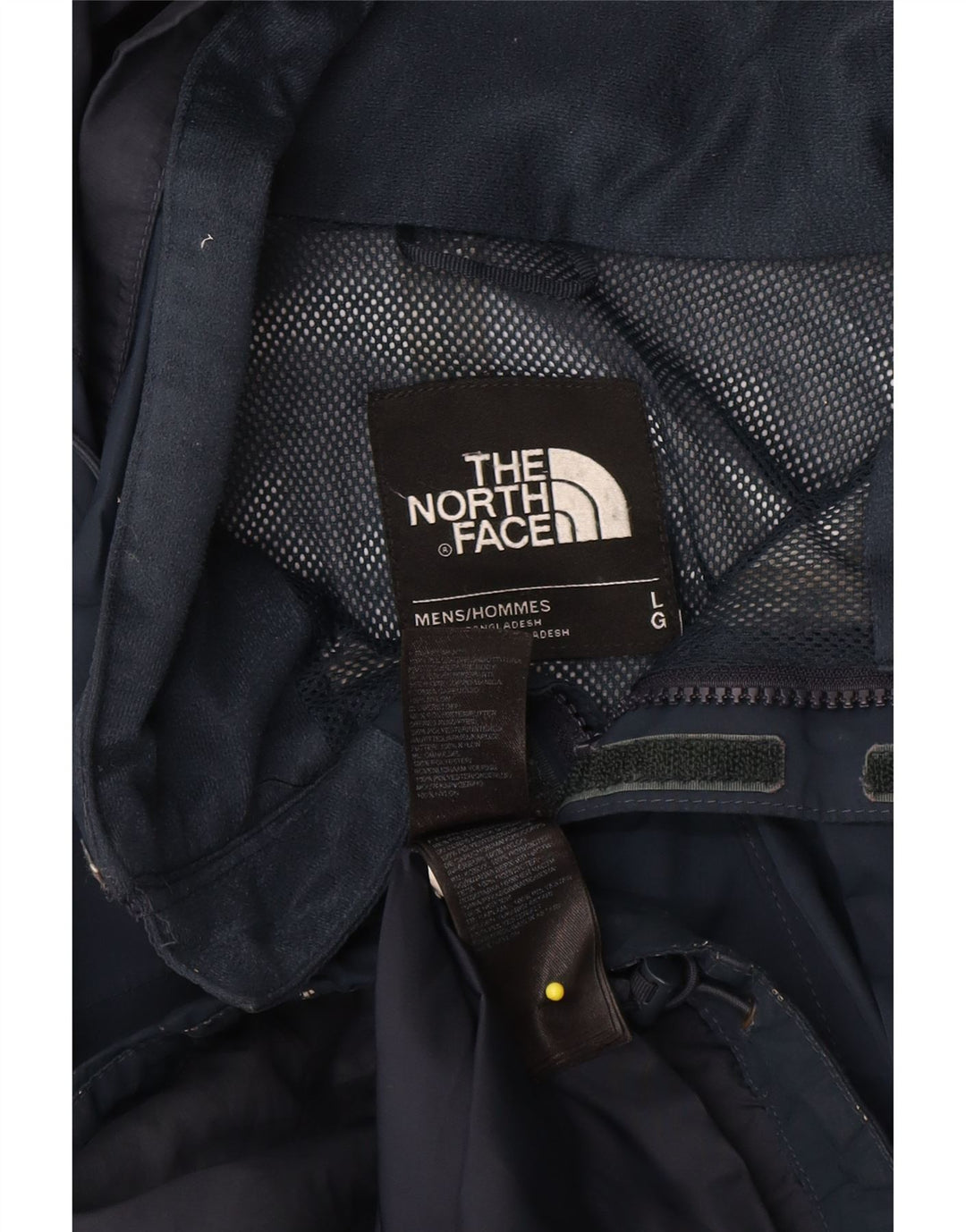 The North Face Mens Hooded Rain Jacket UK 40 Large Navy Blue Polyester