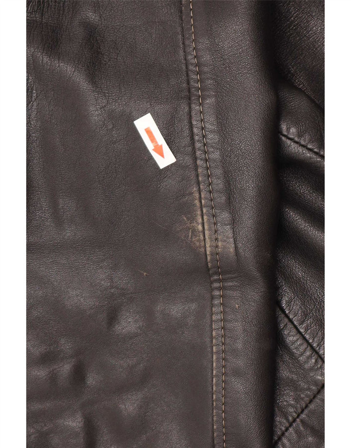 Vintage Mens Leather Jacket UK 40 Large Black