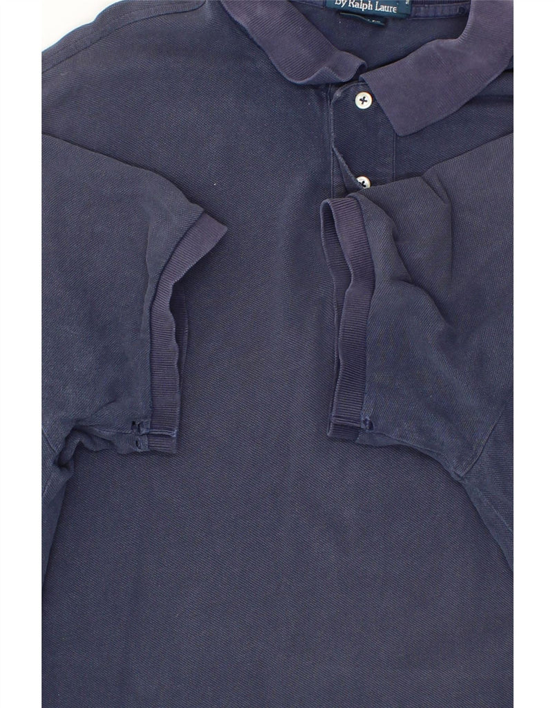 POLO RALPH LAUREN Mens Slim Fit Polo Shirt XL Navy Blue Cotton Vintage Polo Ralph Lauren and Second-Hand Polo Ralph Lauren from Messina Hembry 