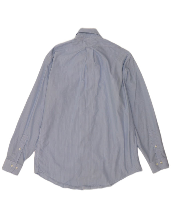 Brooks Brothers Mens Regent Shirt Size 16 4/5 Large Blue Pinstripe Cotton
