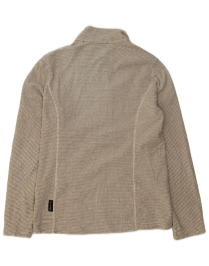 Jack Wolfskin Womens Fleece Jacket UK 8/10 Small Beige Polyester