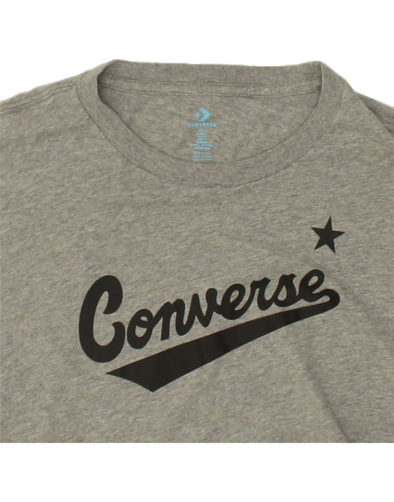 CONVERSE Mens Graphic T-Shirt Top Large Grey Cotton | Vintage Converse | Thrift | Second-Hand Converse | Used Clothing | Messina Hembry 