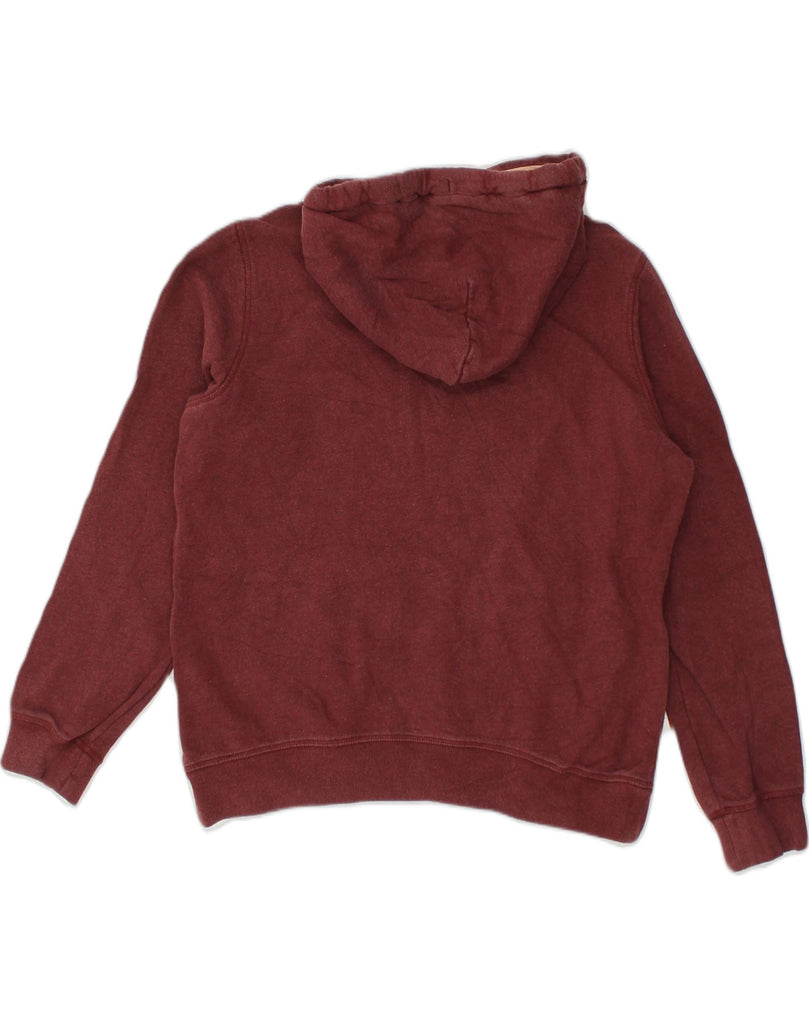 JACK WILLS Womens Graphic Hoodie Jumper UK 14 Large  Burgundy Cotton | Vintage Jack Wills | Thrift | Second-Hand Jack Wills | Used Clothing | Messina Hembry 