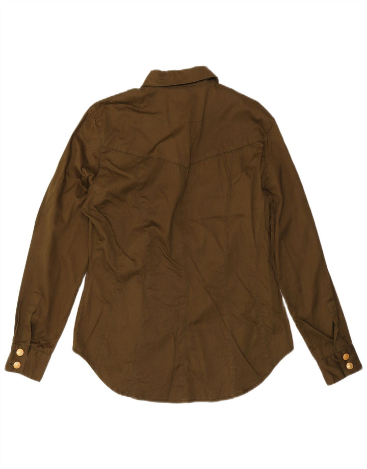 Laurel Womens Oversized Shirt EU 38 XS Khaki Cotton