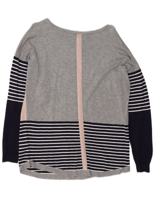 Oasis Womens Boat Neck Jumper Sweater UK 14 Medium Multicoloured Striped