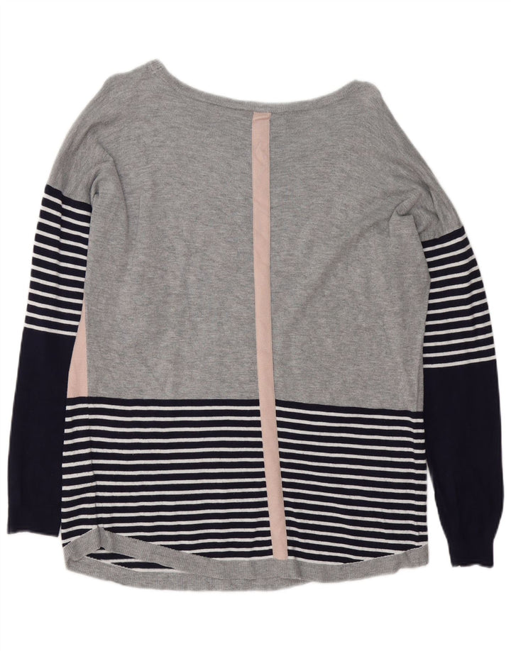 Oasis Womens Boat Neck Jumper Sweater UK 14 Medium Multicoloured Striped