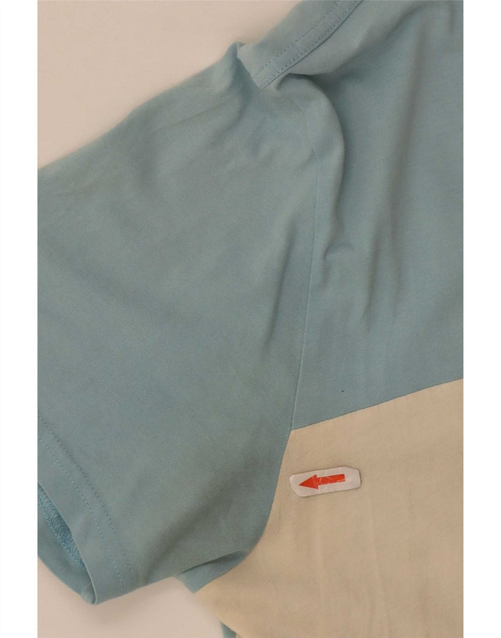 Champion Mens T-Shirt Top Medium Blue Colourblock Cotton