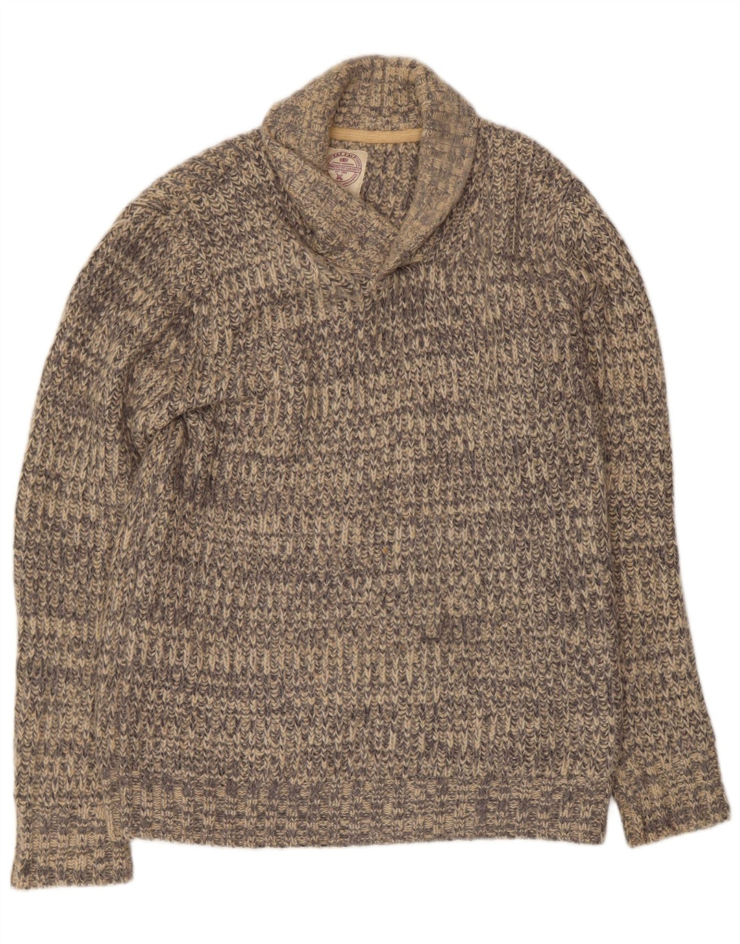 Fat Face Mens Shawl Neck Jumper Sweater Medium Grey Flecked Acrylic