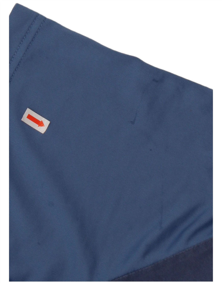 NIKE Mens Graphic T-Shirt Top Large Blue Colourblock Cotton