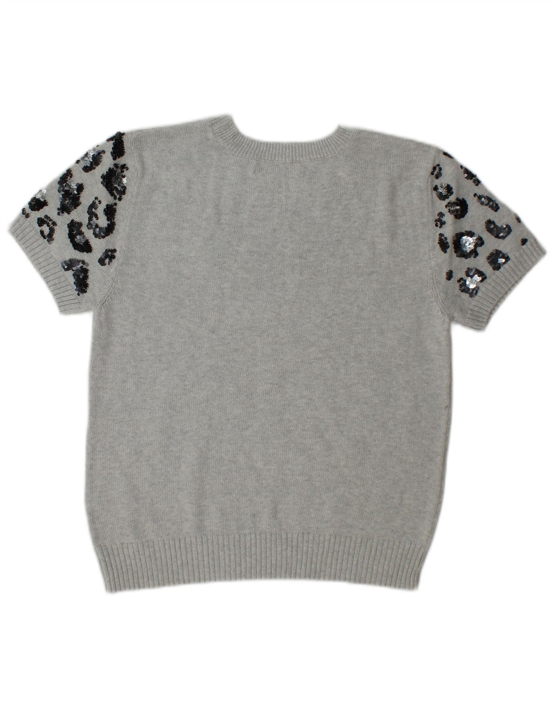 Marks & Spencer Womens Crew Neck Jumper Sweater UK 14 Medium Grey