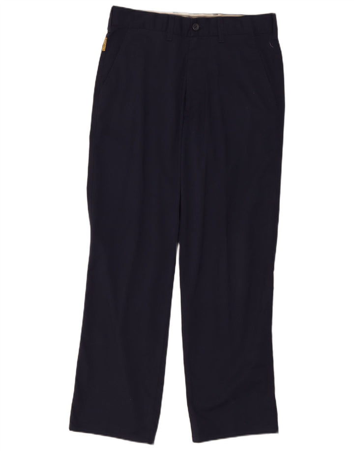 Armani Mens Straight Chino Trousers IT 46 Small W30 L30 Navy Blue Polyester