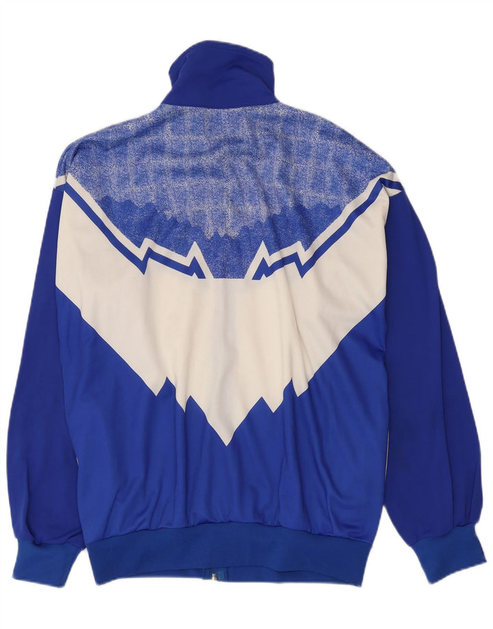 Vintage Mens Tracksuit Top Jacket IT 52 Large Blue Colourblock