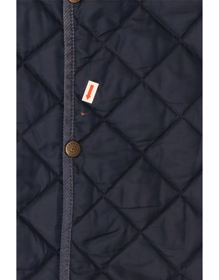 Henri Lloyd Mens Quilted Jacket UK 42 XL Navy Blue Nylon