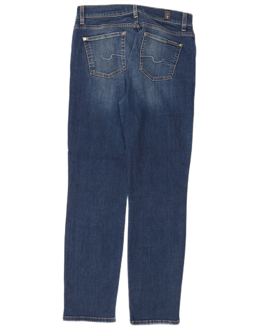 7 FOR ALL MANKIND Womens Slim Jeans W26 L28 Blue Cotton