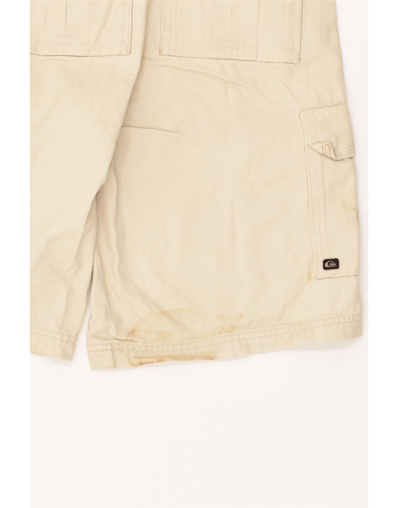 QUIKSILVER Mens Cargo Shorts W27 XS Beige Cotton | Vintage Quiksilver | Thrift | Second-Hand Quiksilver | Used Clothing | Messina Hembry 