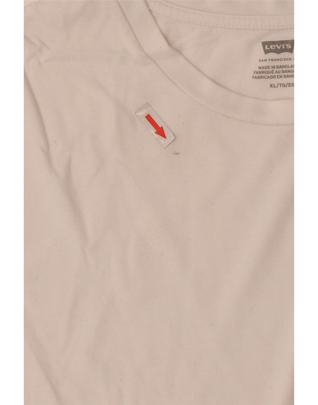 Levi's Womens T-Shirt Top UK 18 XL White Cotton