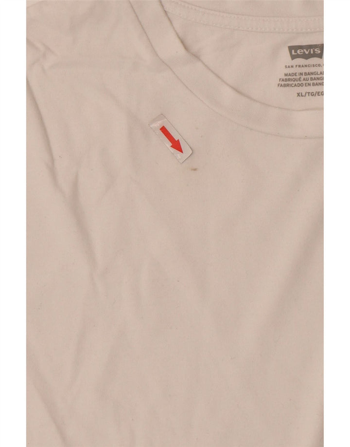 Levi's Womens T-Shirt Top UK 18 XL White Cotton