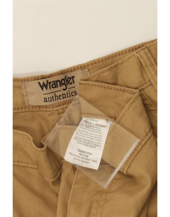 WRANGLER Mens Authentic Straight Cargo Trousers W40 L30  Beige Cotton