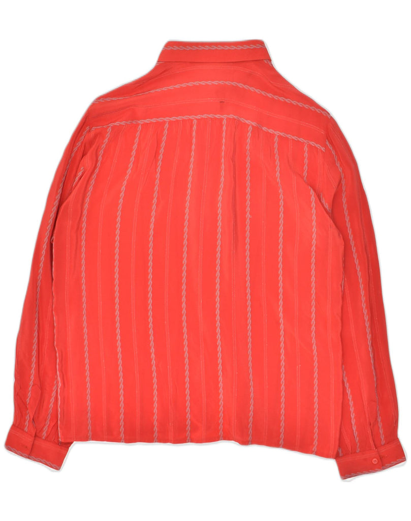 VINTAGE Womens Shirt IT 48 XL Red Pinstripe Polyester | Vintage Vintage | Thrift | Second-Hand Vintage | Used Clothing | Messina Hembry 