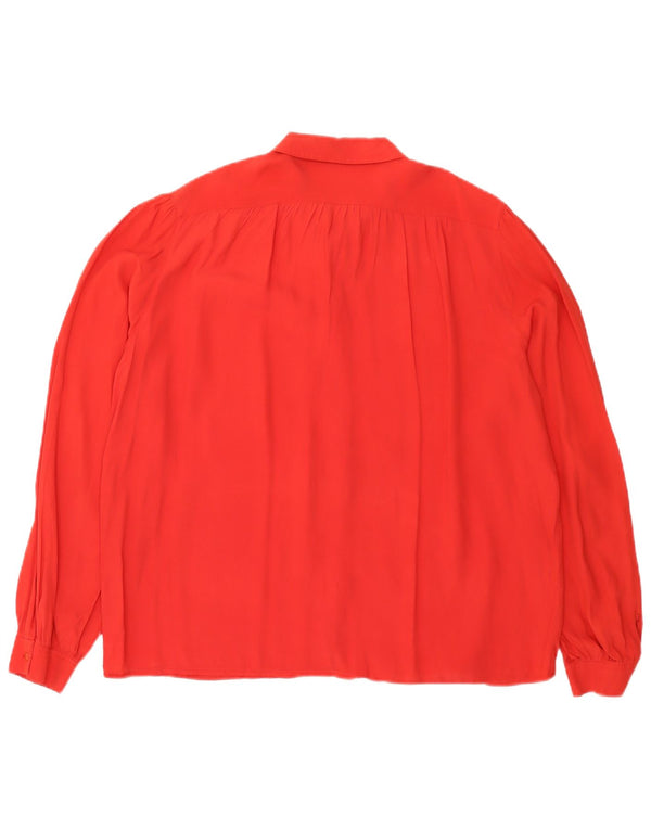 Vintage Womens Shirt Blouse UK 18 XL Red